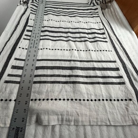 For Cynthia Womens Embroidered Linen Blend 3/4 Sleeve Shift Dress Large New $120 - Picture 8 of 10